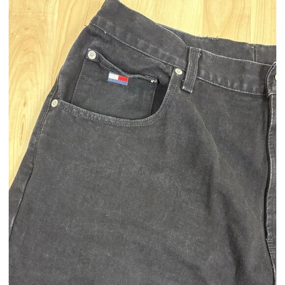 Vintage 90s Tommy Hilfiger Jeans / Black / Size 38 x 30 - Picture 4 of 7